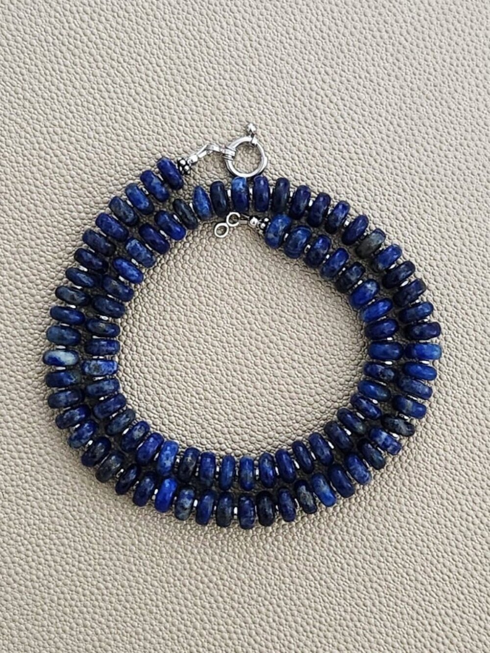 LAPIS SEMI-PRECIOUS GEMSTONE NECKLACE--18"